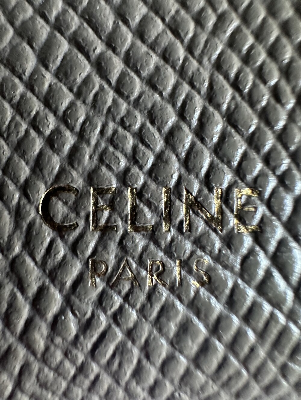 Celine Medium Strap Wallet Pebble Grained Calfskin Leather Wallet  Box Dust Bag - Picture 3 of 13